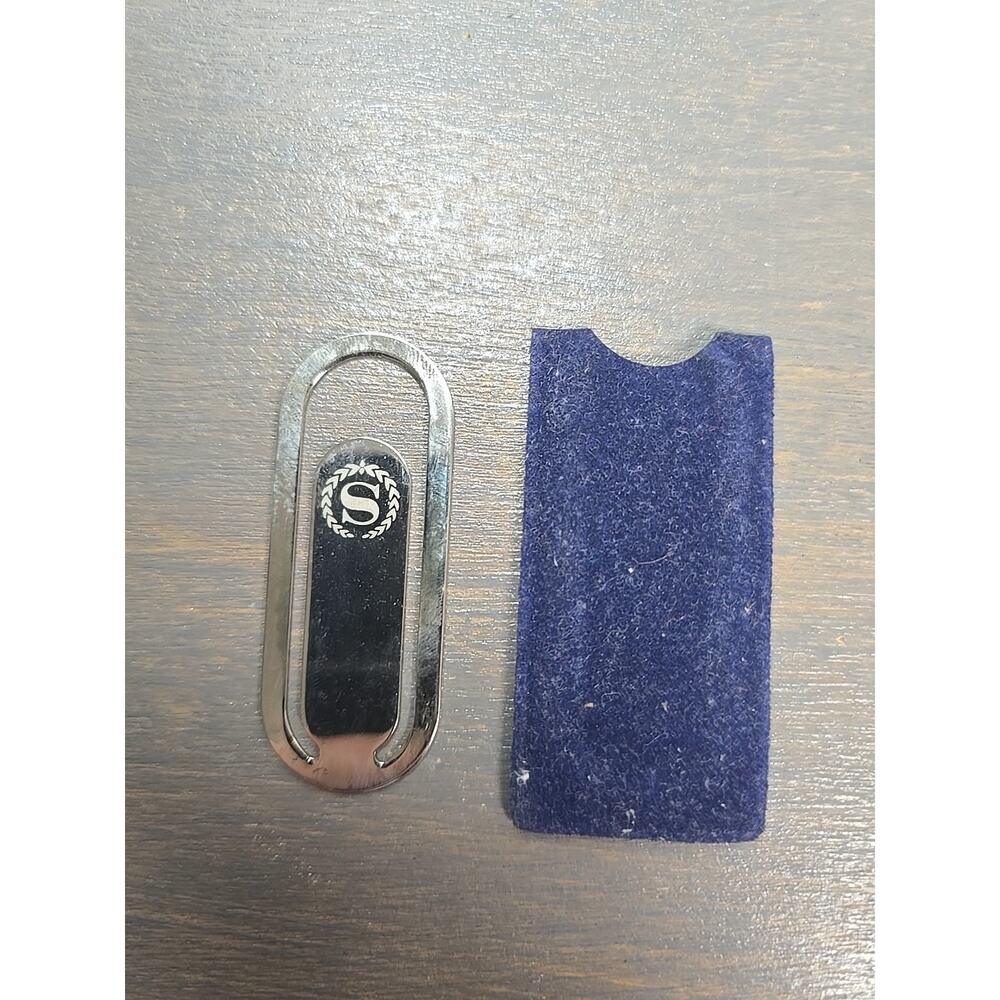 Metal Bookmark or Paper Money Clip-Sheraton Logo - 6g- Silver Colored